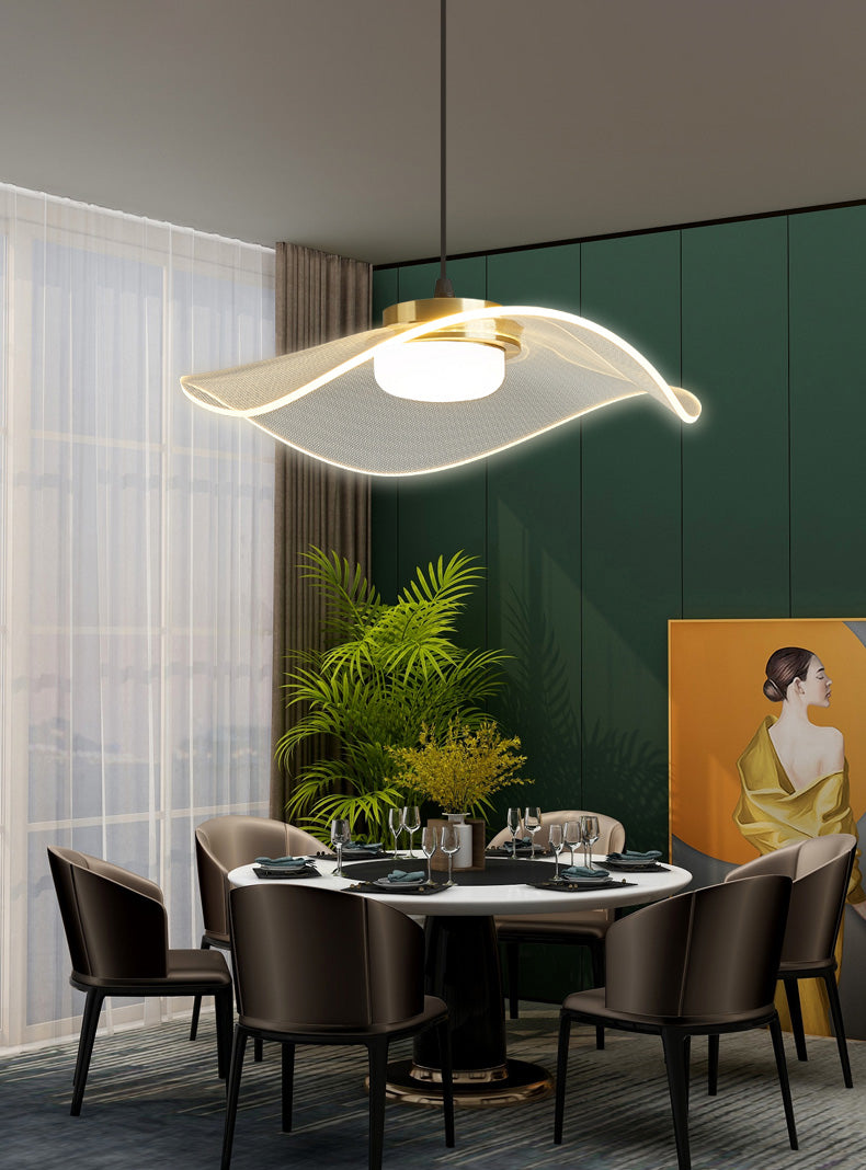 LED 1 Head Pendant Light Modern Style Simple Acrylic Ceiling Pendant Light for Dinning Room