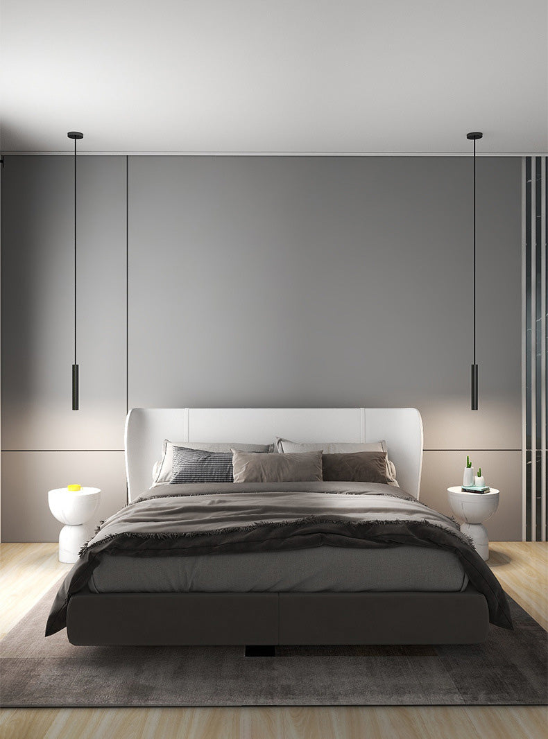 Forma de línea negra Luz de colgante de una luz iluminación colgante moderna para dormitorio