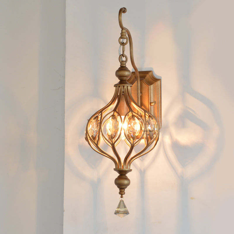 Lámpara de pared de la linterna de la linterna de latón.