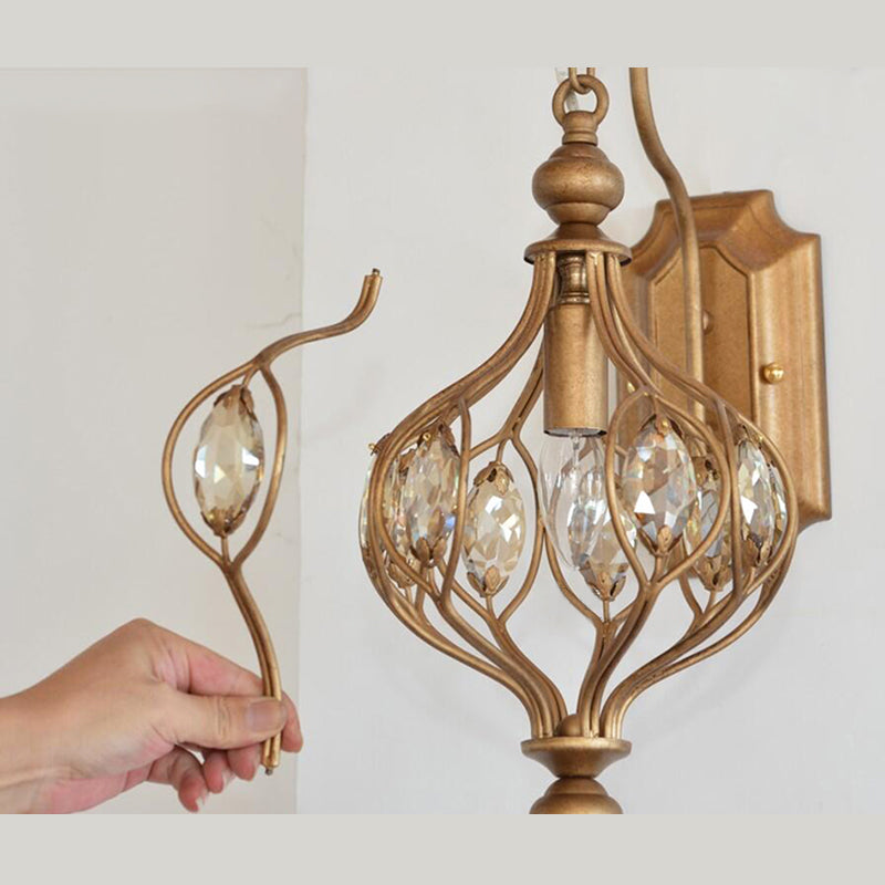 Lámpara de pared de la linterna de la linterna de latón.