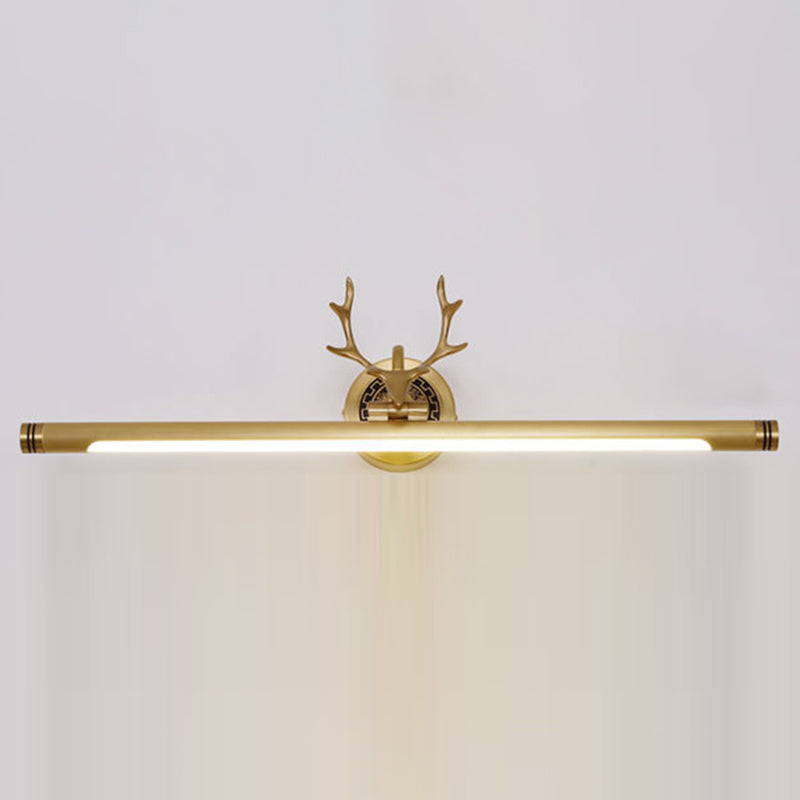 Luces de pared de tocador lineal Simplicidad vintage aplique de pared acrílica con astas para el baño