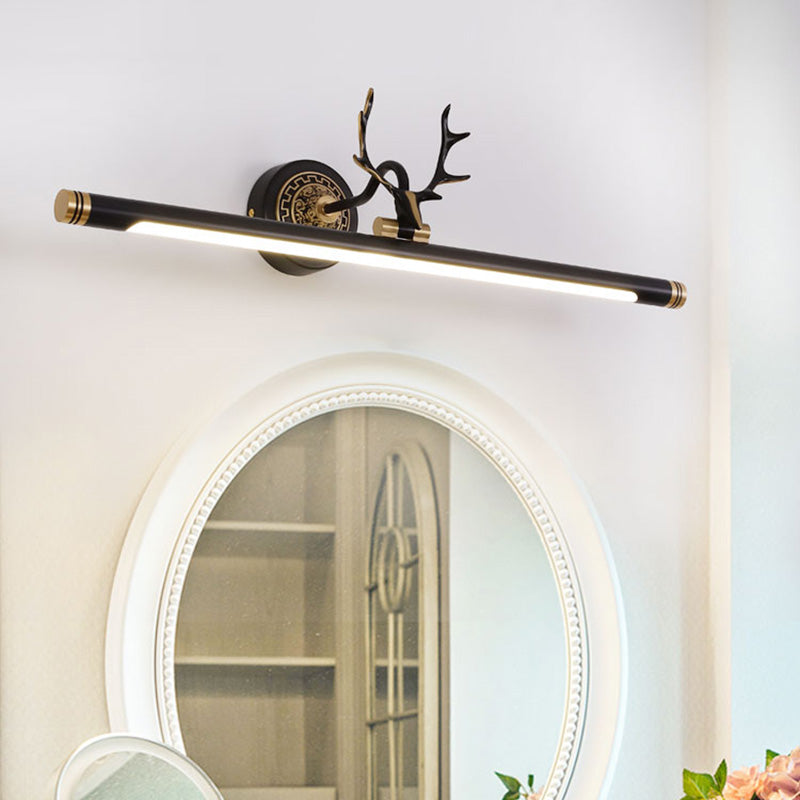 Luces de pared de tocador lineal Simplicidad vintage aplique de pared acrílica con astas para el baño