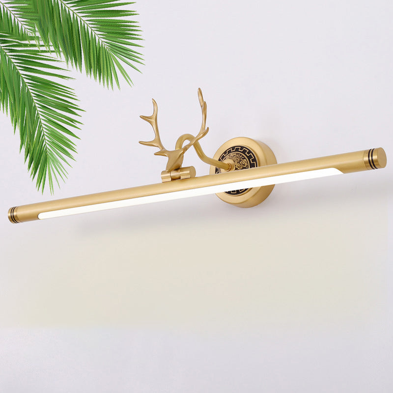 Luces de pared de tocador lineal Simplicidad vintage aplique de pared acrílica con astas para el baño