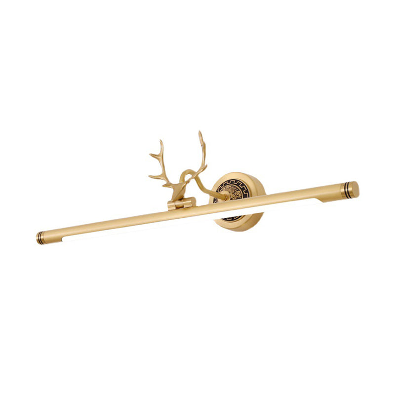 Luces de pared de tocador lineal Simplicidad vintage aplique de pared acrílica con astas para el baño