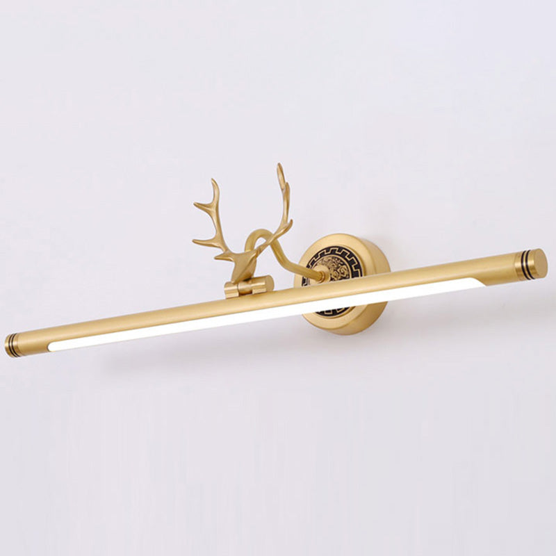 Luces de pared de tocador lineal Simplicidad vintage aplique de pared acrílica con astas para el baño