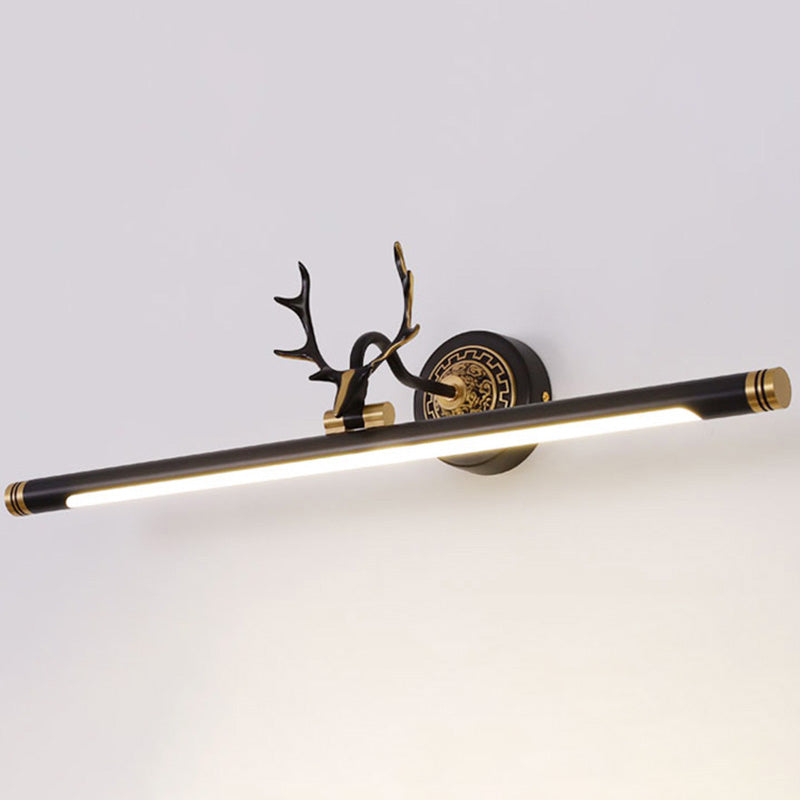 Luces de pared de tocador lineal Simplicidad vintage aplique de pared acrílica con astas para el baño