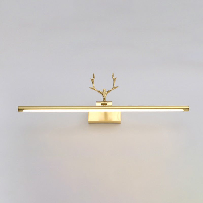 Luces de pared de tocador lineal Simplicidad vintage aplique de pared acrílica con astas para el baño