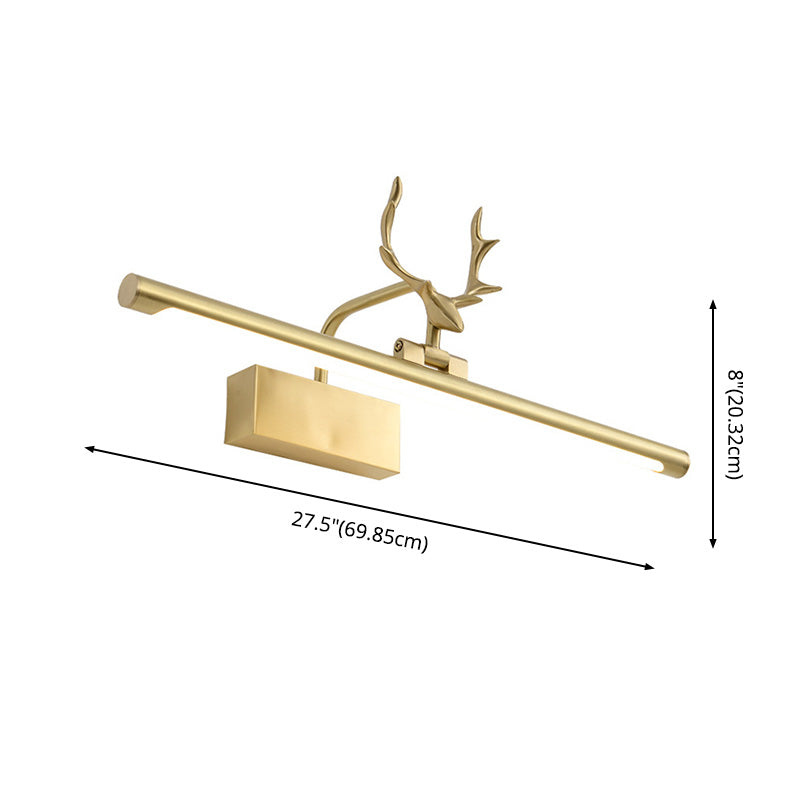 Luces de pared de tocador lineal Simplicidad vintage aplique de pared acrílica con astas para el baño