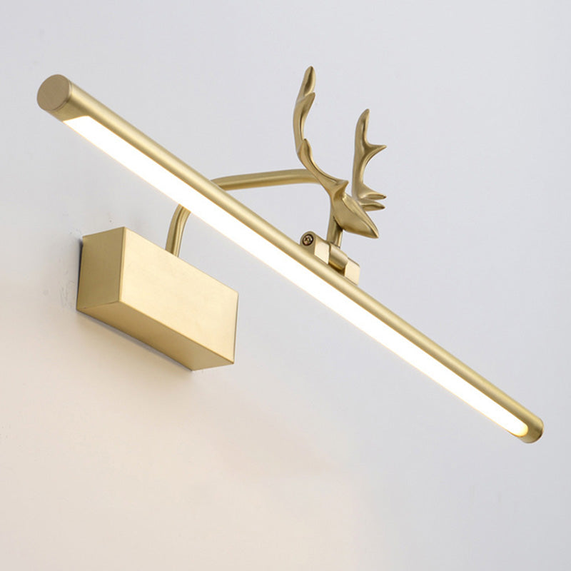 Luces de pared de tocador lineal Simplicidad vintage aplique de pared acrílica con astas para el baño