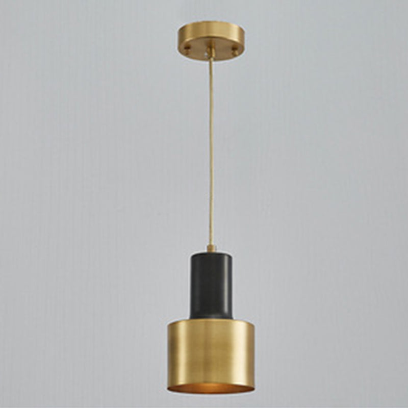 Cylinder Metal Hanging Ceiling Light Minimalist-Style Hanging Pendant Light for Bedroom