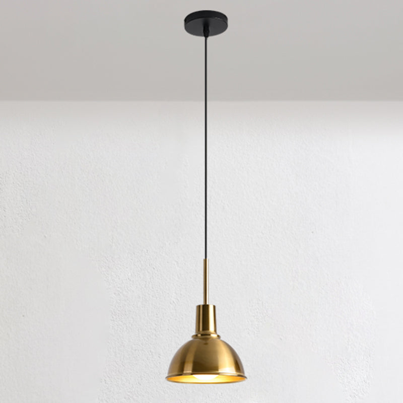 Post-modern Style Hanging Lamp Kit Simple Metal Bedroom Down Lighting Pendant in Gold