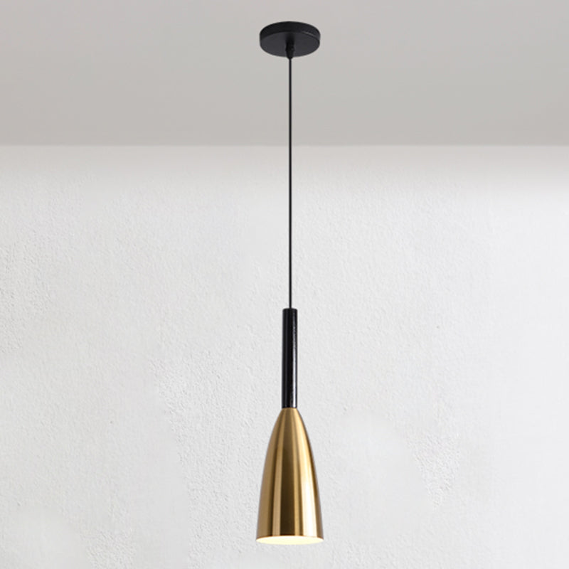 Post-modern Style Hanging Lamp Kit Simple Metal Bedroom Down Lighting Pendant in Gold