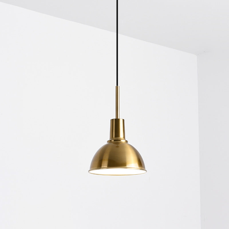 Post-modern Style Hanging Lamp Kit Simple Metal Bedroom Down Lighting Pendant in Gold