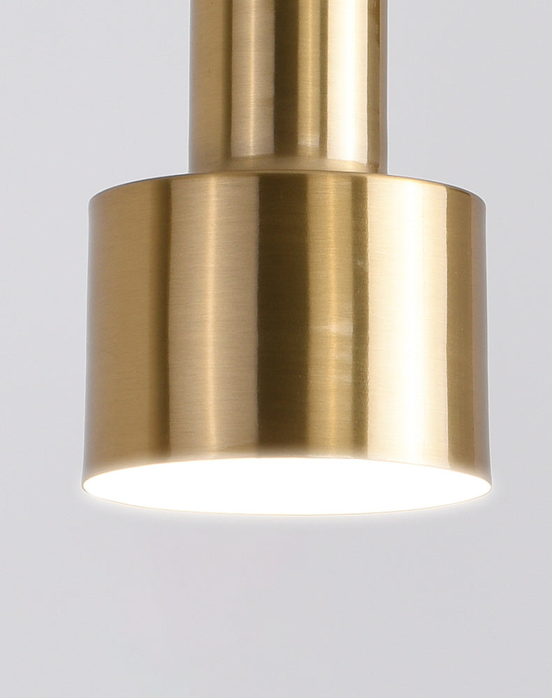 Post-modern Style Hanging Lamp Kit Simple Metal Bedroom Down Lighting Pendant in Gold