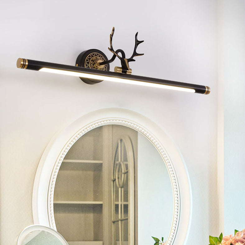 Luces de pared de tocador lineal Simplicidad vintage aplique de pared acrílica con astas para el baño