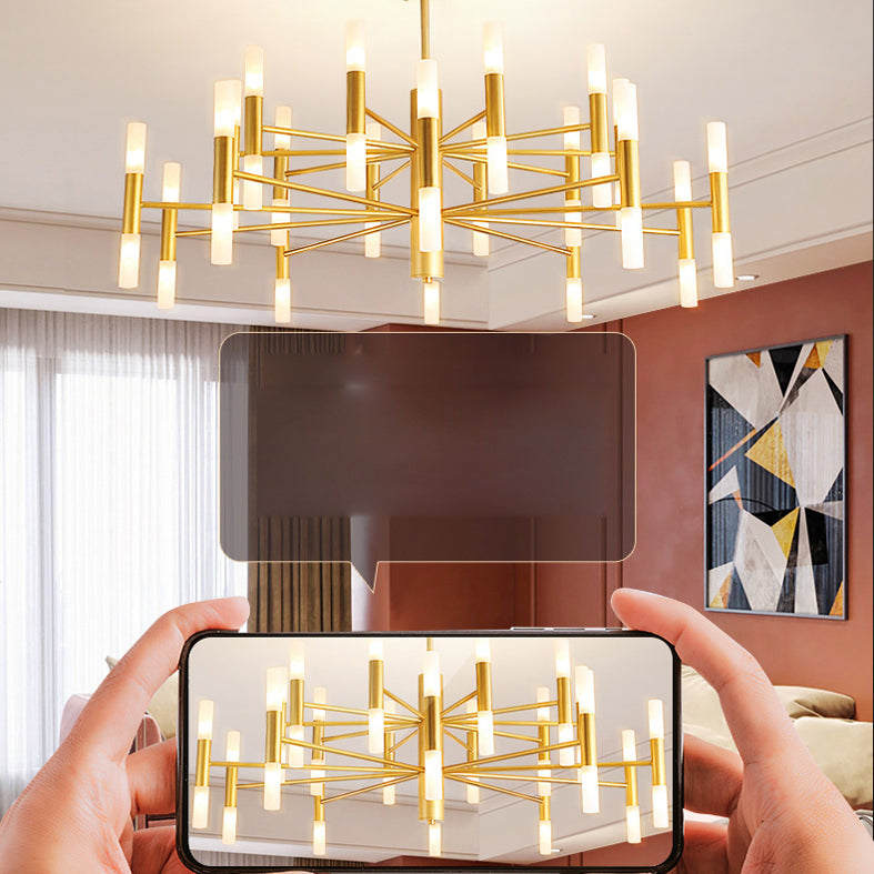 Postmoderne Chandelier Gol Suspension Pendentif Light pour le salon chambre à manger chambre