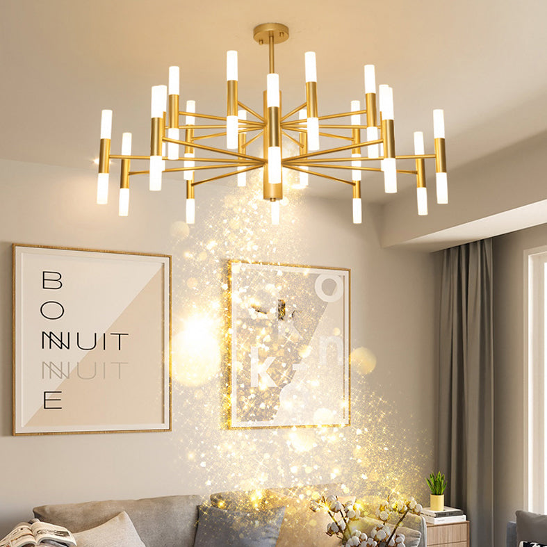 Postmoderne Chandelier Gol Suspension Pendentif Light pour le salon chambre à manger chambre