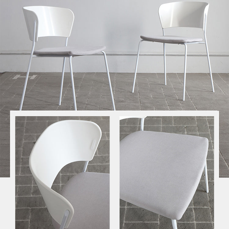 Modern Sintered Stone White Dining Set with Rectangle Tabale and Metal Base Dining Room Set