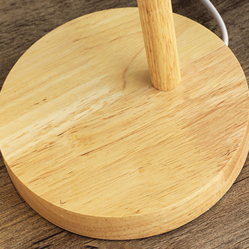 Wooden Dome Table Lamp in Modern Minimalist Style Wrought Iron Macaron Table Light for Bedroom