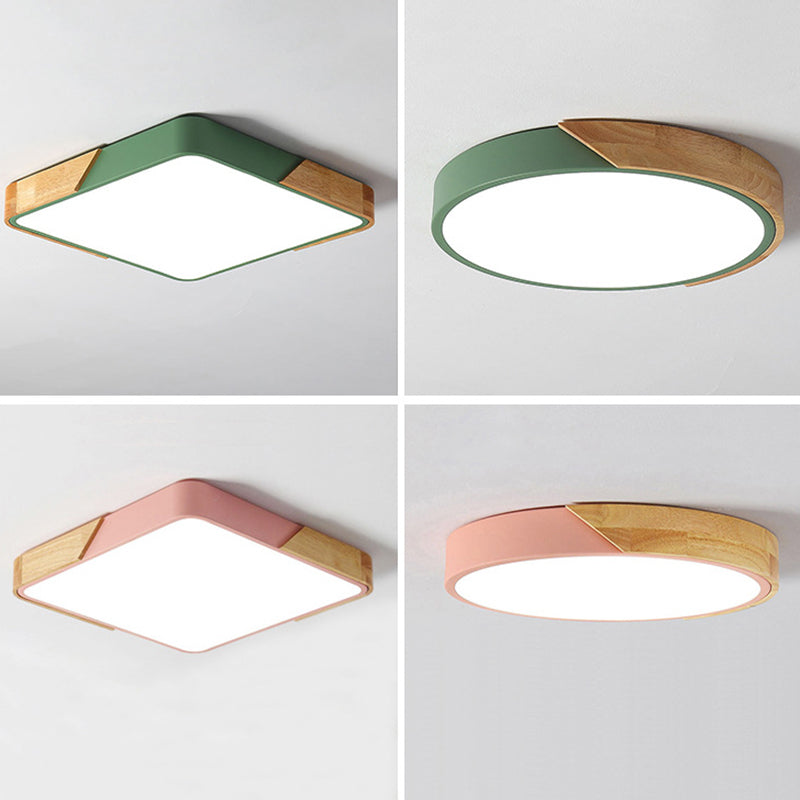 Geometric 1-Light Flush Ceiling Light Modern Style Acrylic Flush Mount Ceiling Lamp