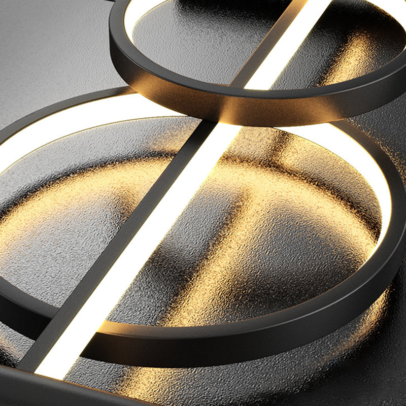 Modern Creative Linear Linear Led Light Light Iron Iron Spendant Light con ombra acrilica