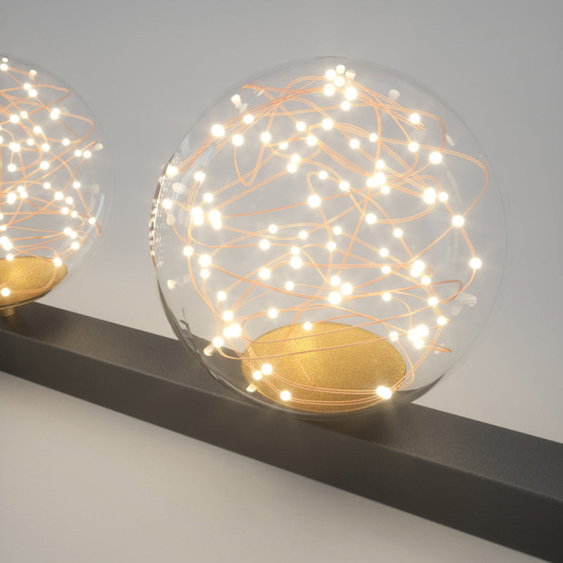 Modern Chandelier Linear Clear Glass Island Chandelier Lights for Dining Room