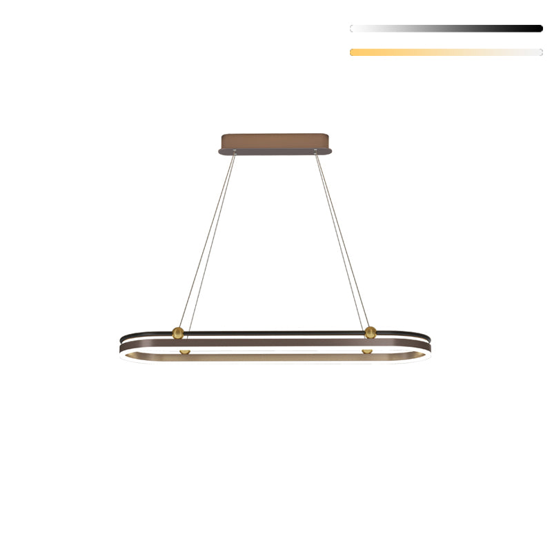 Dining Room Modern Island Light Fixture LED Linear Aluminum Pendant Light