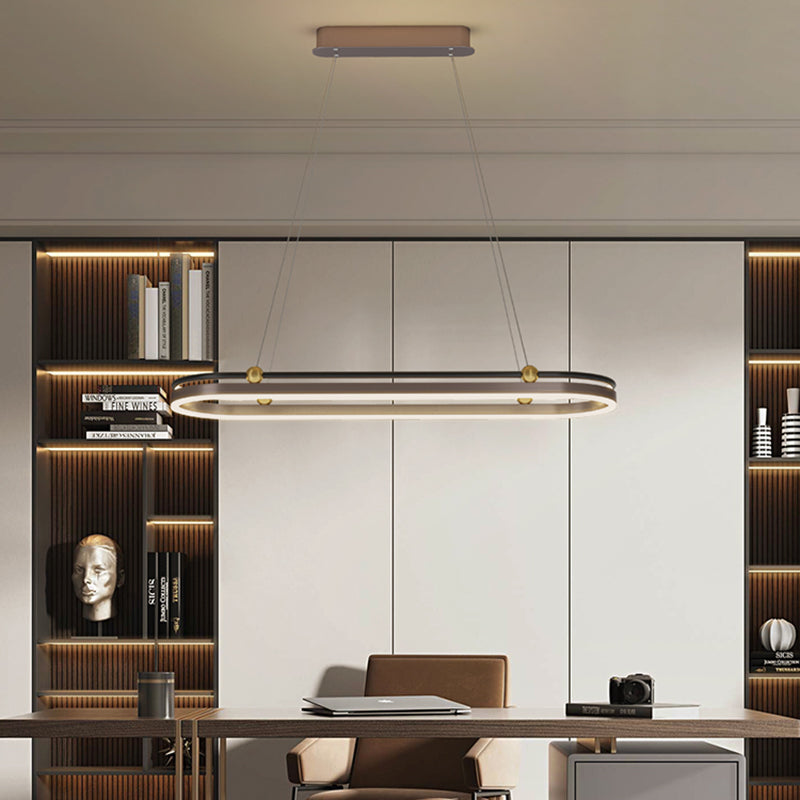 Dining Room Modern Island Light Fixture LED Linear Aluminum Pendant Light