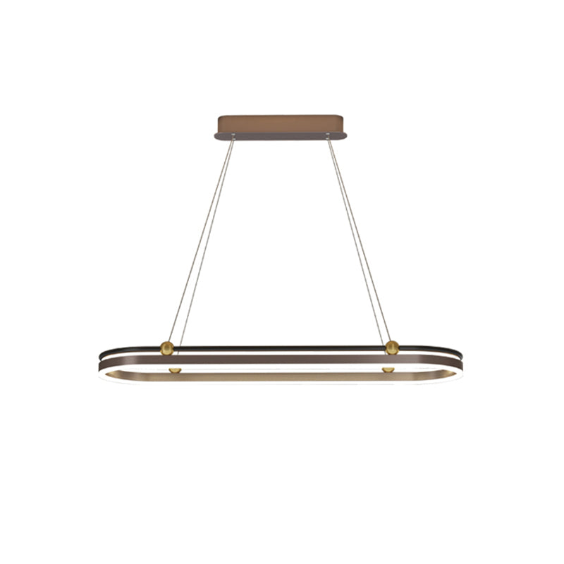 Dining Room Modern Island Light Fixture LED Linear Aluminum Pendant Light