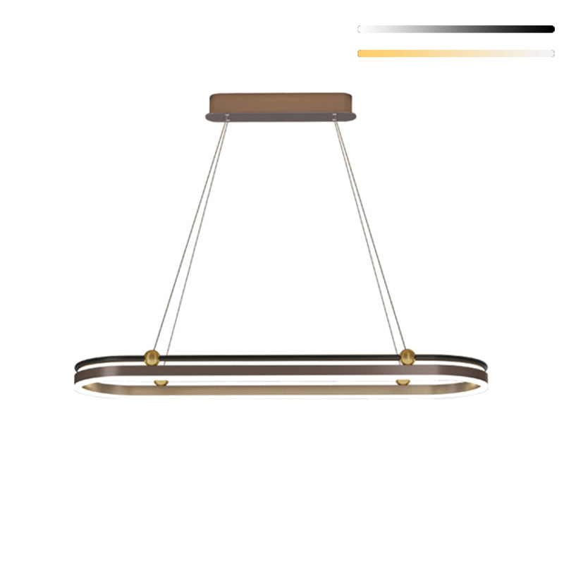 Dining Room Modern Island Light Fixture LED Linear Aluminum Pendant Light