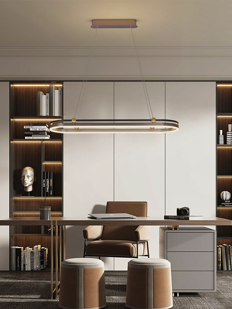 Dining Room Modern Island Light Fixture LED Linear Aluminum Pendant Light