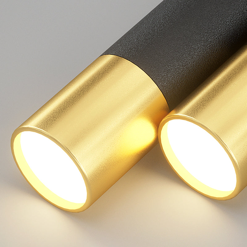 Lampada dell'isola lineare moderna lampadario metallico 4 illuminazione isola della luce in oro