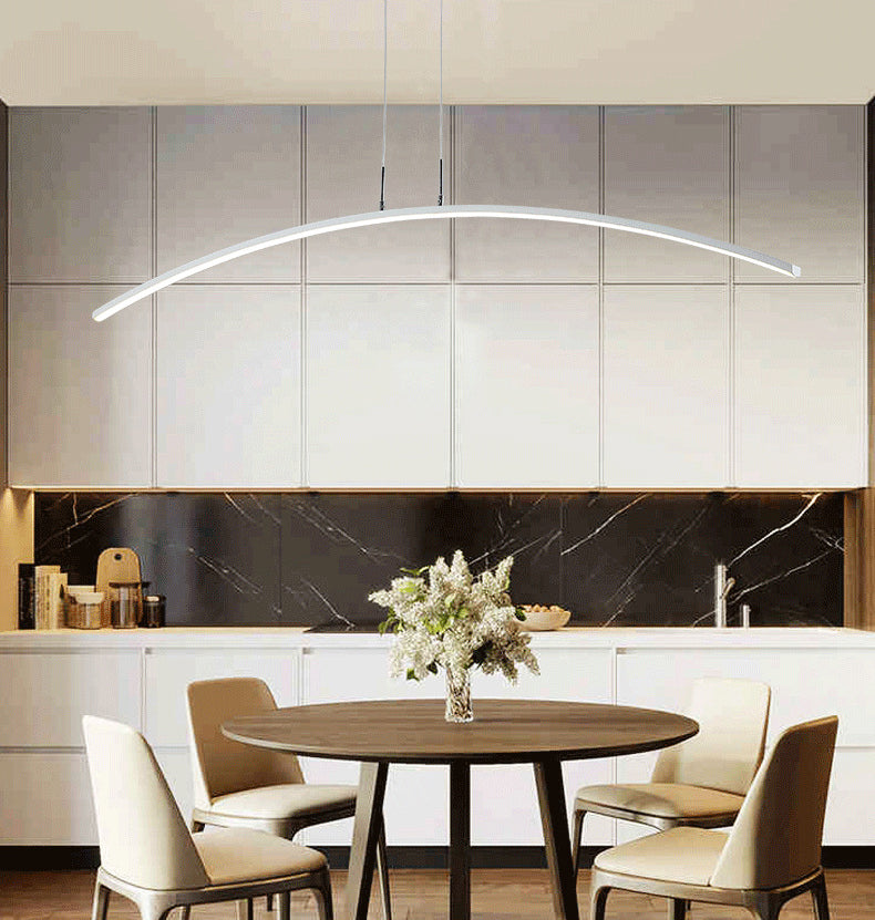 1 Leichte lineare Inselbeleuchtung moderne Anhängerbeleuchtung Metal Island Lighting