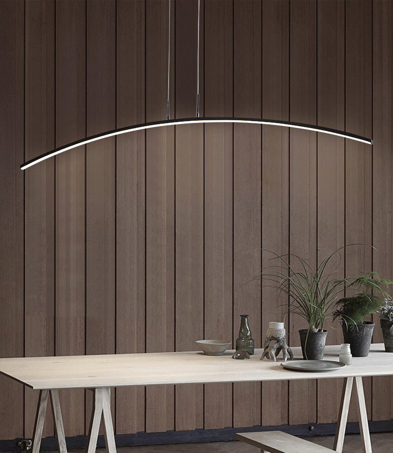 1 Leichte lineare Inselbeleuchtung moderne Anhängerbeleuchtung Metal Island Lighting