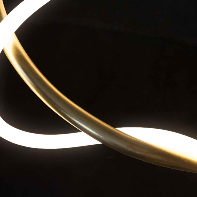 Nordic Modern Island Lighting Linear Gold 1-Light Pendant Lights for Living Room