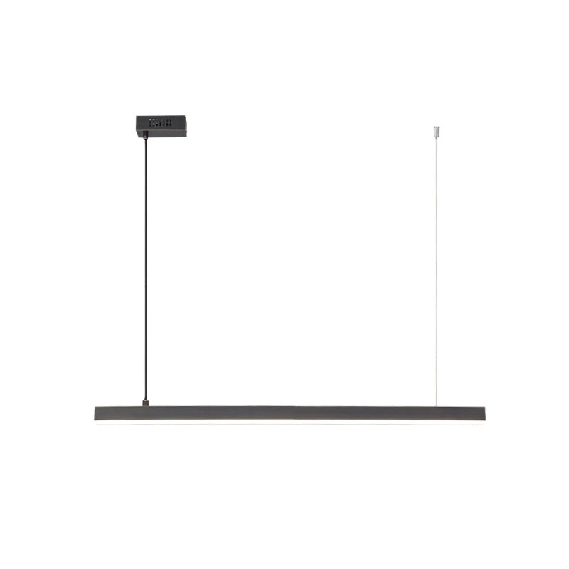 Linear Metal LED Island Light Fixture Modern Ceiling Pendant Light for Dining Room