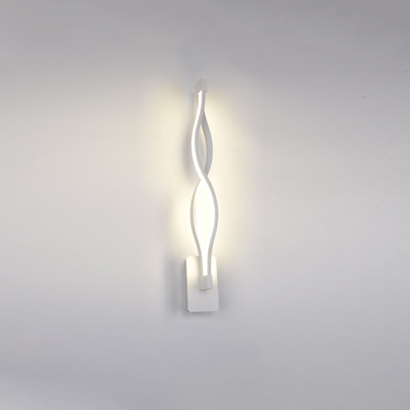 White Linear LED Wall Light in Modern Concise Style Aluminium Wall Lamp with Silicone Shade