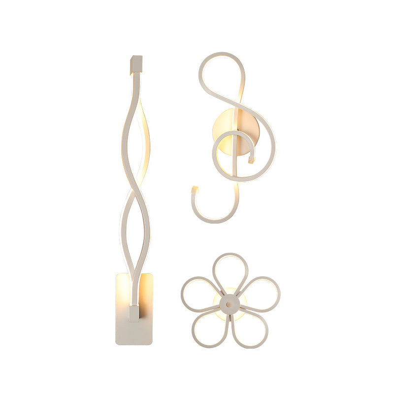 White Linear LED Wall Light in Modern Concise Style Aluminium Wall Lamp with Silicone Shade