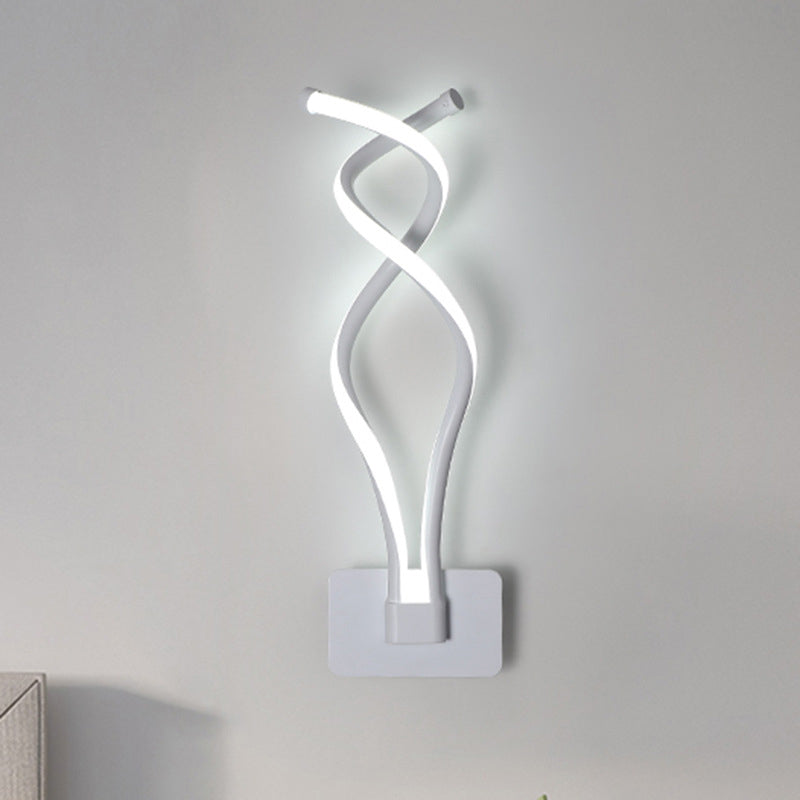 White Linear LED Wall Light in Modern Concise Style Aluminium Wall Lamp with Silicone Shade