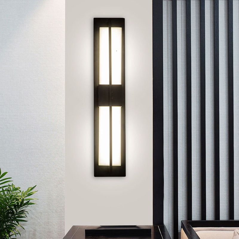 Moderner Marmorrechteck-Wandleuchte 1-Licht-Leuchtenlicht für Wohnzimmer