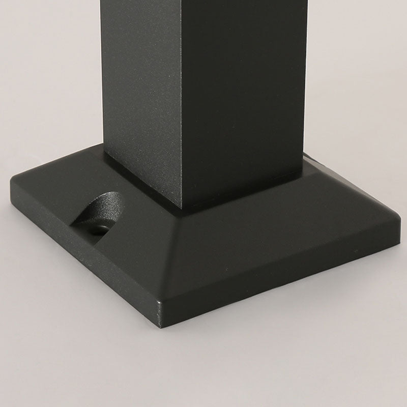 Zeitgenössische Aluminiumwand -Wandleuchte im Freien mit schwarzem LED -Wand montiertes Licht