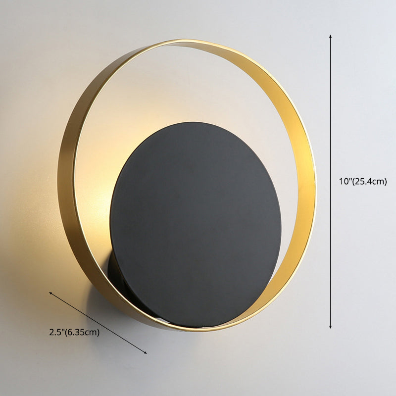 Electroplate Iron Single Wall Lamp in Modern Artistic Style Circular Indoor Wall Sconce