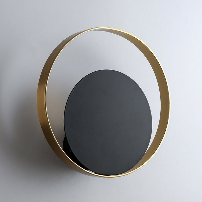 Electroplate Iron Single Wall Lamp in Modern Artistic Style Circular Indoor Wall Sconce