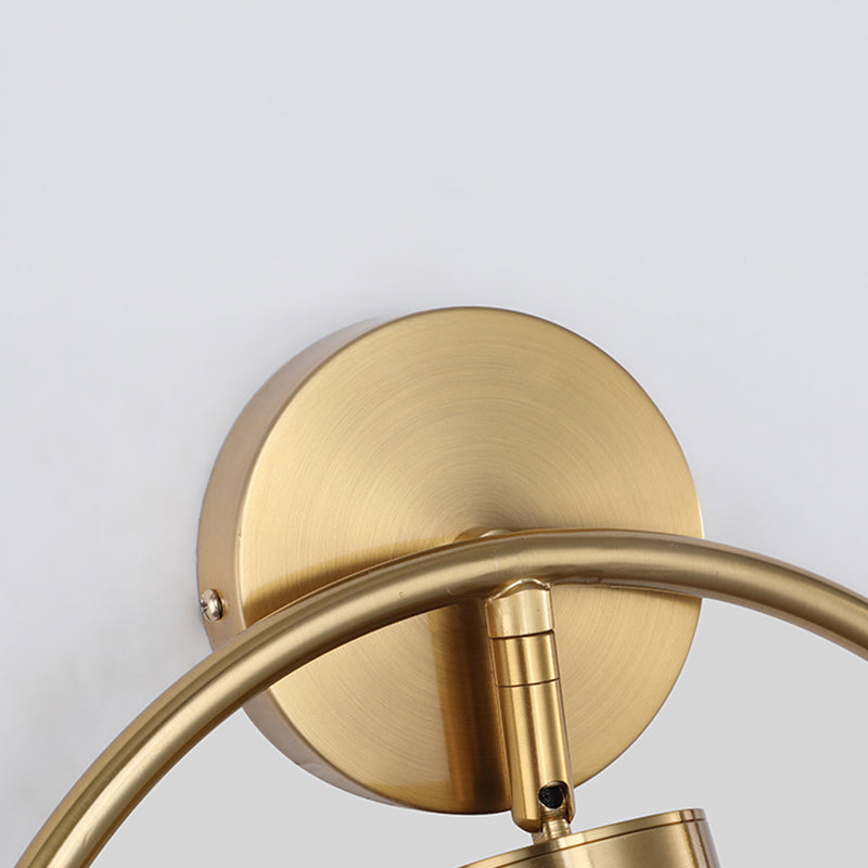 Luz de pared de pared de globo de globo de metal contemporánea de 1 luz para el dormitorio