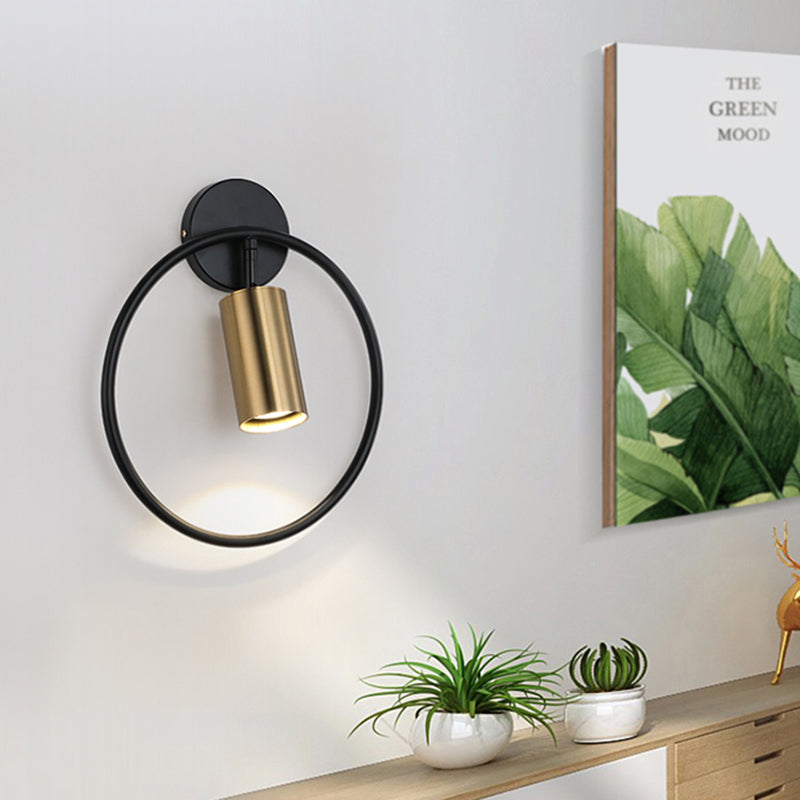 Luz de pared de pared de globo de globo de metal contemporánea de 1 luz para el dormitorio