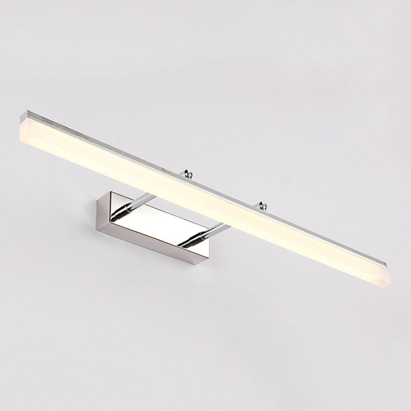 Metal linear Shade Swing Arm Wall Lights Modern 1 Head Wall Mount Fixture in White