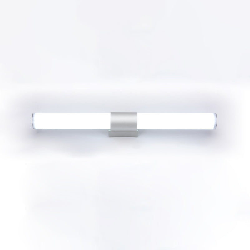 Linear Shade Wall Lighting Modern Style Metal 1 Light Sconce Lamp in Silver