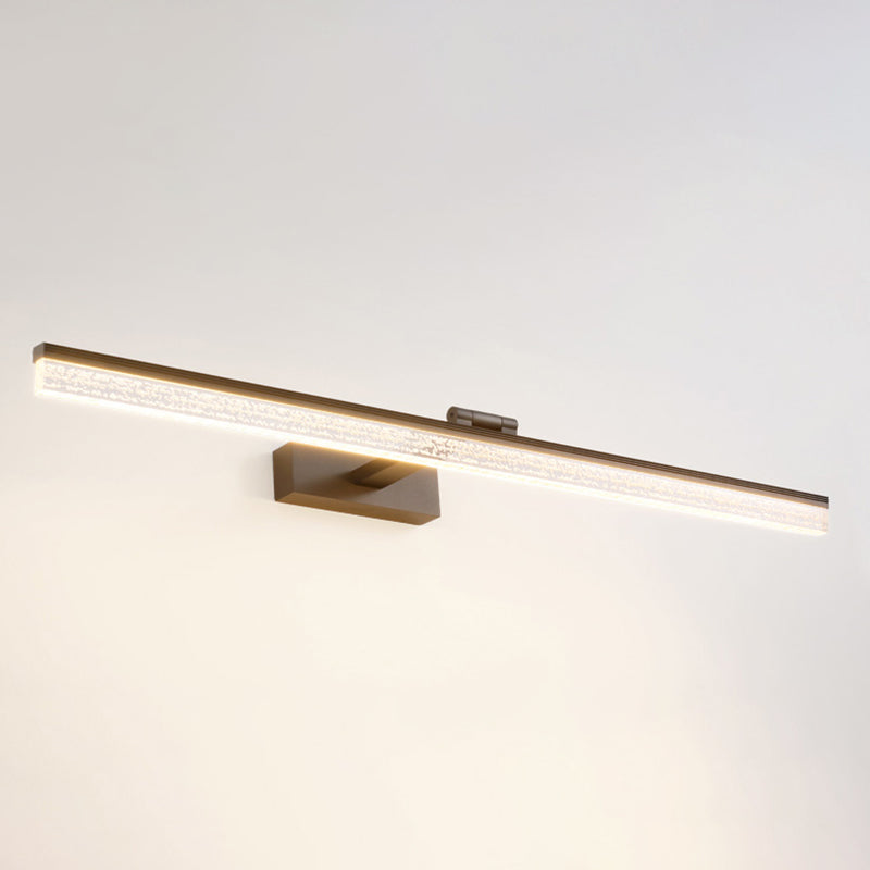 1-licht lineaire wandwandeling moderne eenvoudige stijl spiegelmuurverlichting in zwart