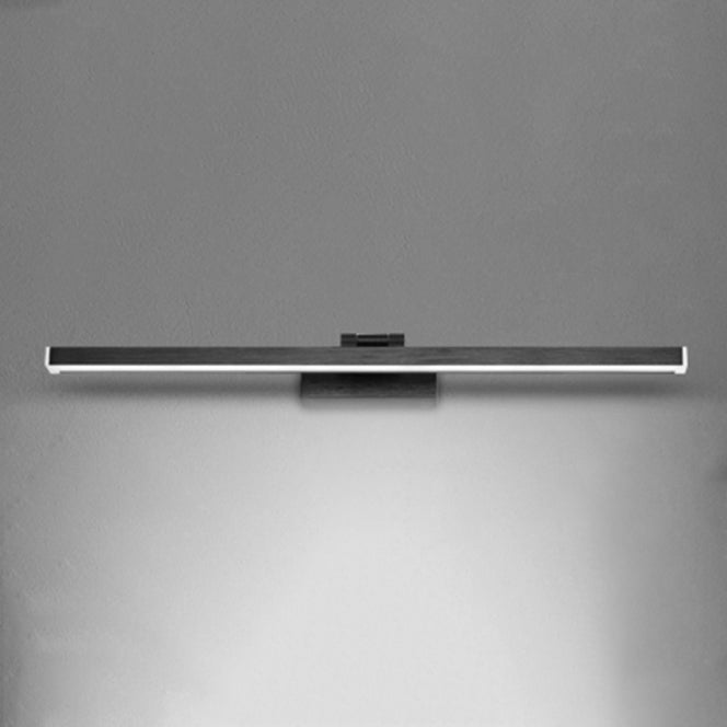 Metalen lineaire schaduw spiegel wandlampen modern 1 kop muurbevestiging in zwart
