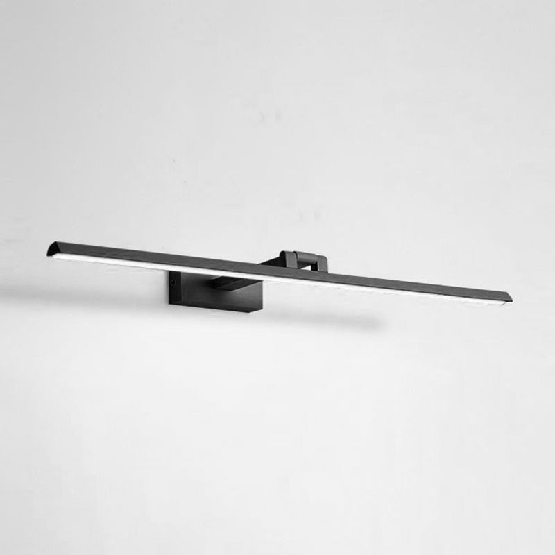 1-Light Linear Shade Wall Sconce Modern Simple Style Mirror Wall Lighting